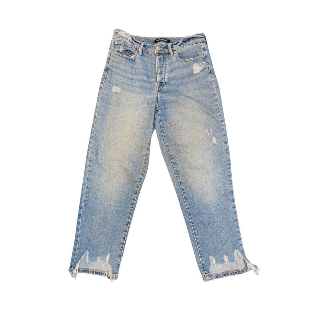 Calvin Klein Jeans Pants Size 28 High Waisted Straight Leg distressed frayed hem